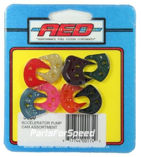 AED Performance Accelerator Pump Cam Assortment 5560 AED Performance Accelerator Pump Cam Assortment 5560