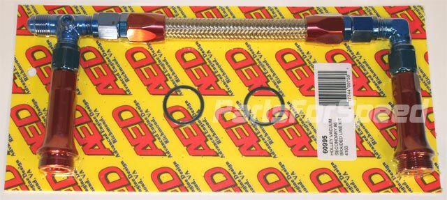 6 AN AED 60995 Holley 4160 Braided Carburetor Fuel Line Vacuum Secondary