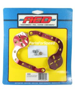 AED 6082 Holley Billet Nitrous Solenoid Bracket Pair Red