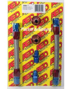 AED 6094D Holley 4500 Dominator Carburetor Braided Line Kit Holley Regulator