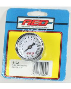 AED Holley 6102 0-30 psi Fuel Pressure Gauge White Face 1/8 inch NPT