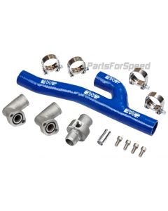 Davies Craig 8610 Small Block Chevy Hose Adapter Kit for EWP Blue