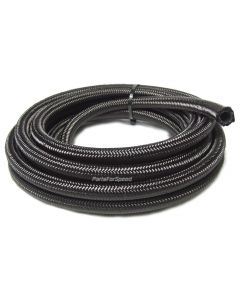  -6AN Power Lite Black Nylon Braided Hose - 3' Length