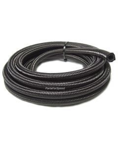  -8AN Power Lite Black Nylon Braided Hose - 10 foot roll