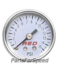 PartsForSpeed Nitrous Bottle 1500 PSI Pressure Gauge with 6AN Black Fitting 