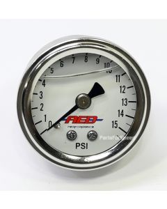 AED 6101 0-15 psi Liquid Filled Fuel Pressure Gauge 1/8 inch NPT Holley Edelbrock