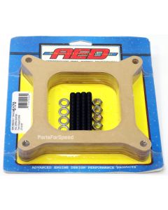 AED 6170 Birch Wood 1" Open Spacer with Stud Kit 4150 Carburetor Square Bore