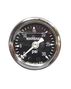 Liquid Filled Fuel Pressure Gauge 0-30 PSI Black Face