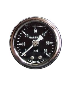 Liquid Filled Fuel Pressure Gauge 0-60 PSI Black Face