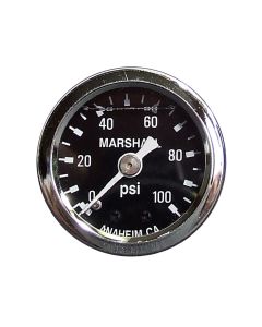 Liquid Filled Fuel Pressure Gauge 0-100 PSI Black Face