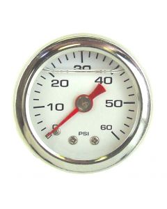 Liquid Filled Fuel Pressure Gauge 0-60 PSI White Face