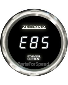 Zeitronix ECA-2 Ethanol Content Analyzer with Flex Fuel Sensor and Gauge White