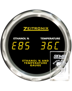 Zeitronix ECA-2 Ethanol Content Analyzer with Flex Fuel Sensor & Dual Gauge Yellow