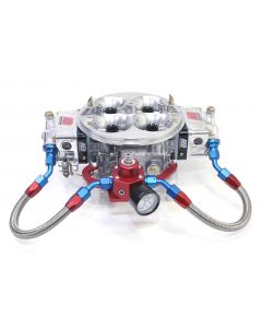 Fuel Pressure Regulator, Bracket, Lines, and Gauge Kit for Holley Dominator 4500 Carburetors