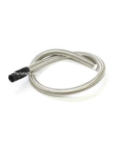 Fuel Pump to Carburetor Fuel Line with Black -6AN hose end Stainless Steel Braided Hose 25" Long