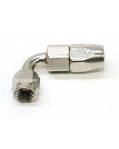  -6AN 90 Degree Swivel Hose End Nickel Finish