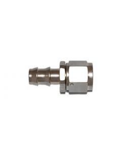  -6AN Push On Full Swivel Hose End Straight Silver