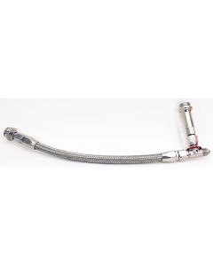 Holley 4150 Dual Inlet Braided Fuel Line -6 AN Silver