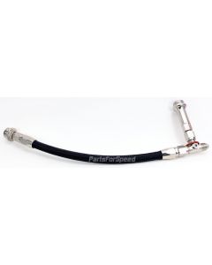 Holley 4150 Dual Inlet Black Braided Fuel Line -6 AN Silver
