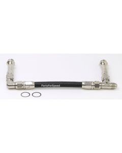 Holley 4500 Dominator Black Braided Fuel Line -8 AN Silver