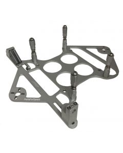 PRP 1091 Scoop Mounting Bracket with Nitrous Solenoid Mounts Holley 4500 Silver Made in USA