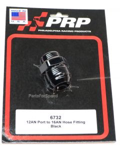 PRP 6732 Male 12AN Port / O-Ring Boss ORB to Male 16AN Hose Adapter Black
