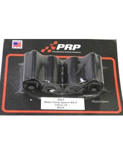 PRP 6823 Water Pump Spacer Kit 3" Chevy LS Black Anodized Made in the USA