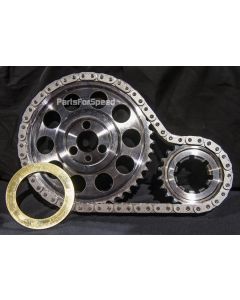 Rollmaster CS1000 Timing Chain Set IWIS Double Roller Small Block Chevy w/ Shim SBC