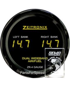 Zeitronix ZR-4 Black Dual Gauge for Zt-4 Wideband Yellow LED Made in USA