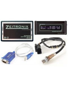 Zeitronix ZT-2 plus LCD Display with Black Case Wideband O2 Sensor AFR Plus Serial Adapter Bundle